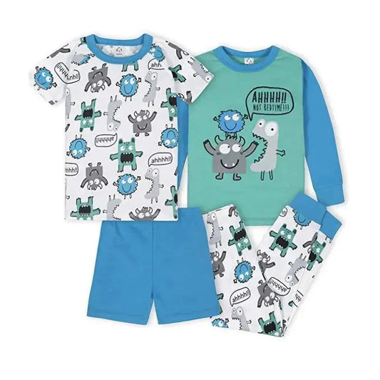 Gerber Toddler/Baby Boys 4-Piece Monster Pajama Set