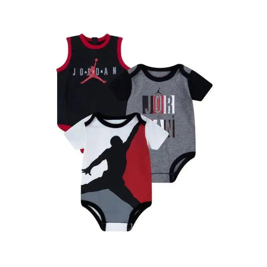Haddad - 3Pk Jordan Baby Boy Air Jumbled Bodysuit