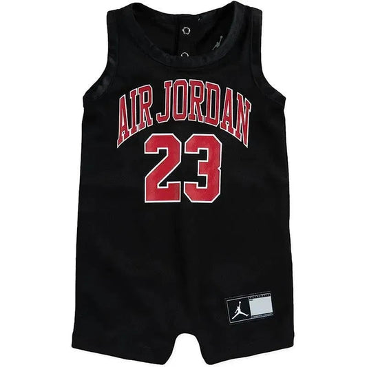 Haddad - Jordan Baby Boys Mesh Jersey Romper, Black