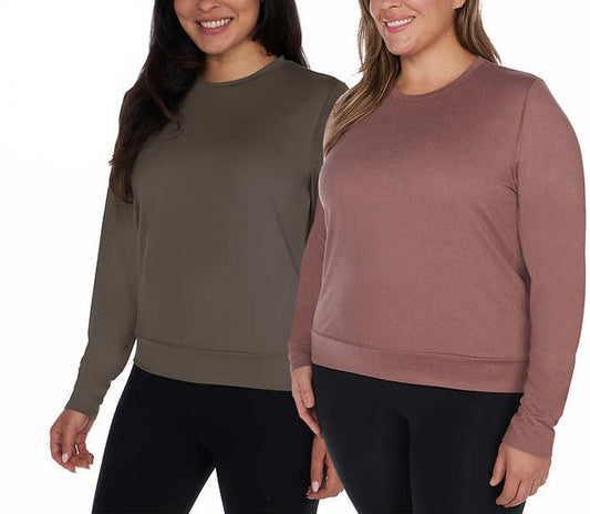 Lukka Lux Ladies' Long Sleeve Active Top, 2-pack