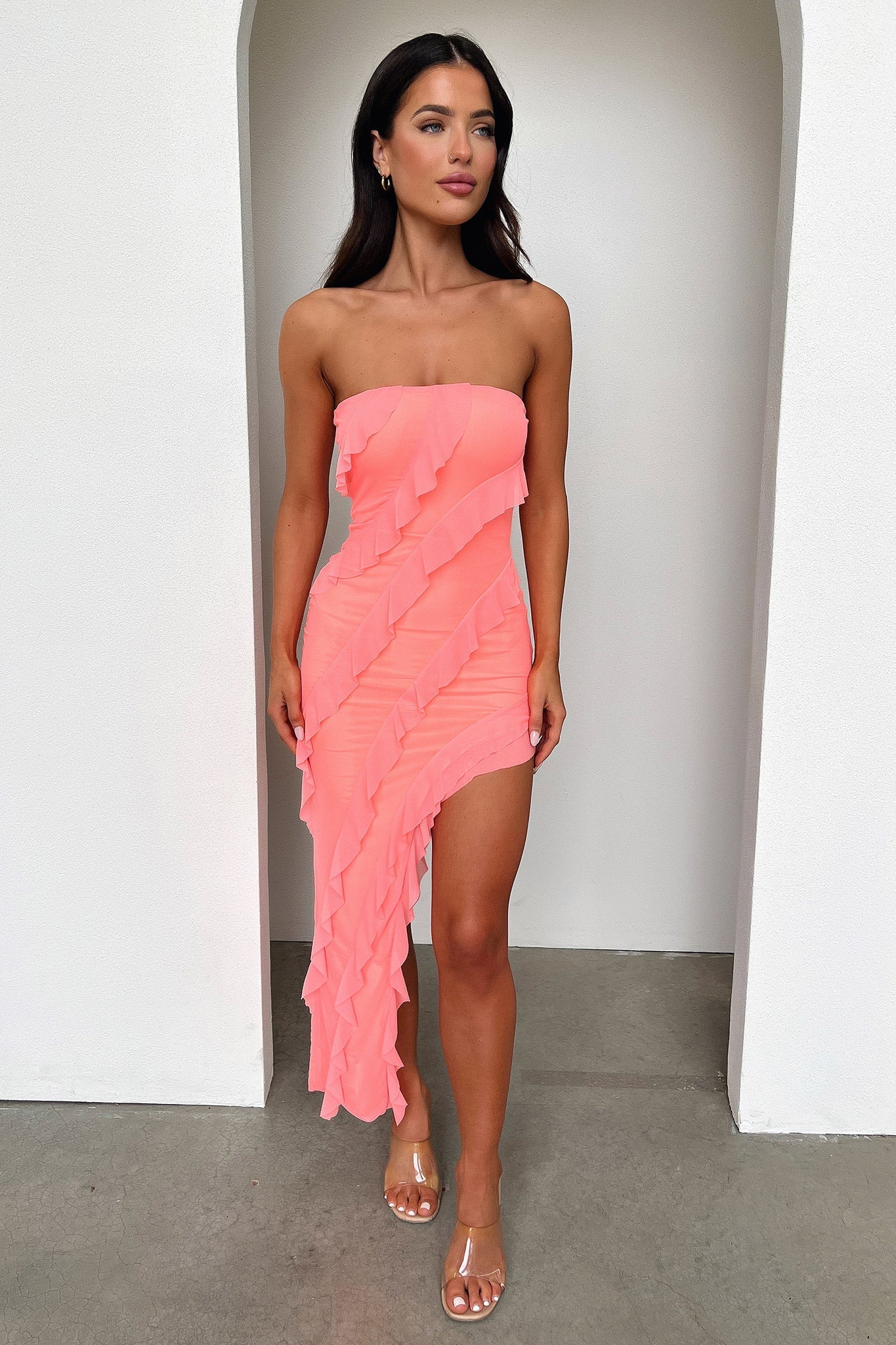 Jadore Dress - Coral