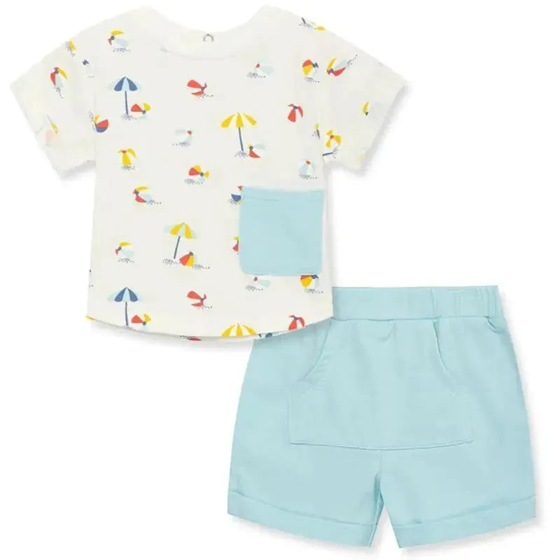Little Me - 2Pk Focus Kids Coastal Short Set