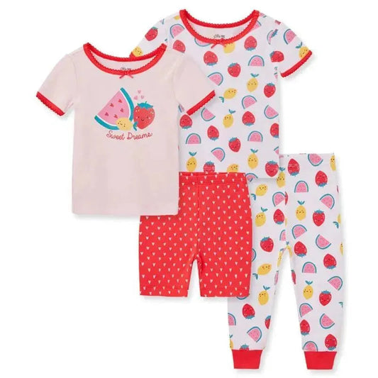 Little Me - 4Pk Baby Fruit Pj Red