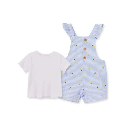 Little Me - Baby Girl Lemon Knit Jumper Set, Blue