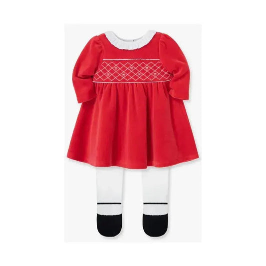 Little Me - Joyful Dress Set, Red