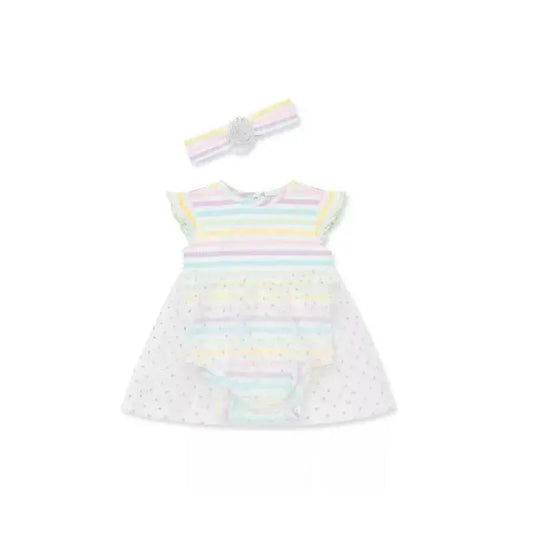 Little Me Rainbow Tutu Bodysuit - Multi Stripe