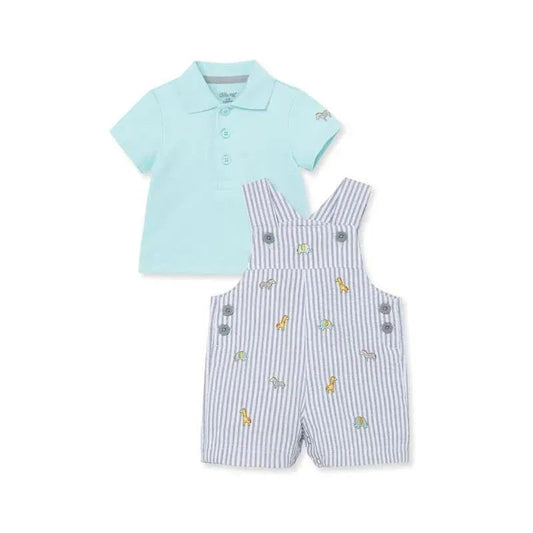 Little Me Safari Shortall Set - Grey