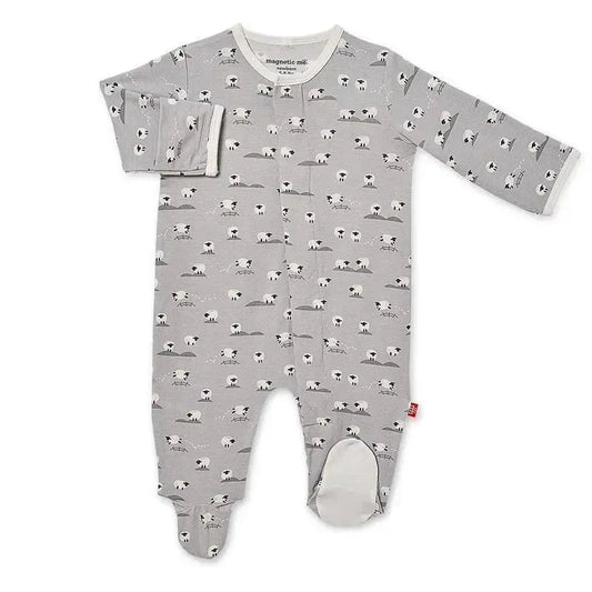 Magnetic Me - Baa Baa Baby Gray Modal Magnetic Footie