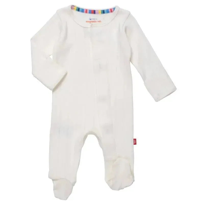 Magnetic Me - Love Lines Tofu Pointelle Baby Footie