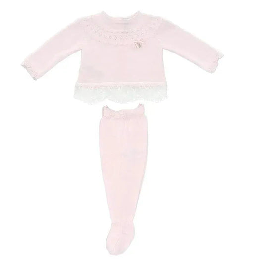 Martin Aranda - 2 Pcs: Jumper & Leggings Knit Girl Calais, BEIGE