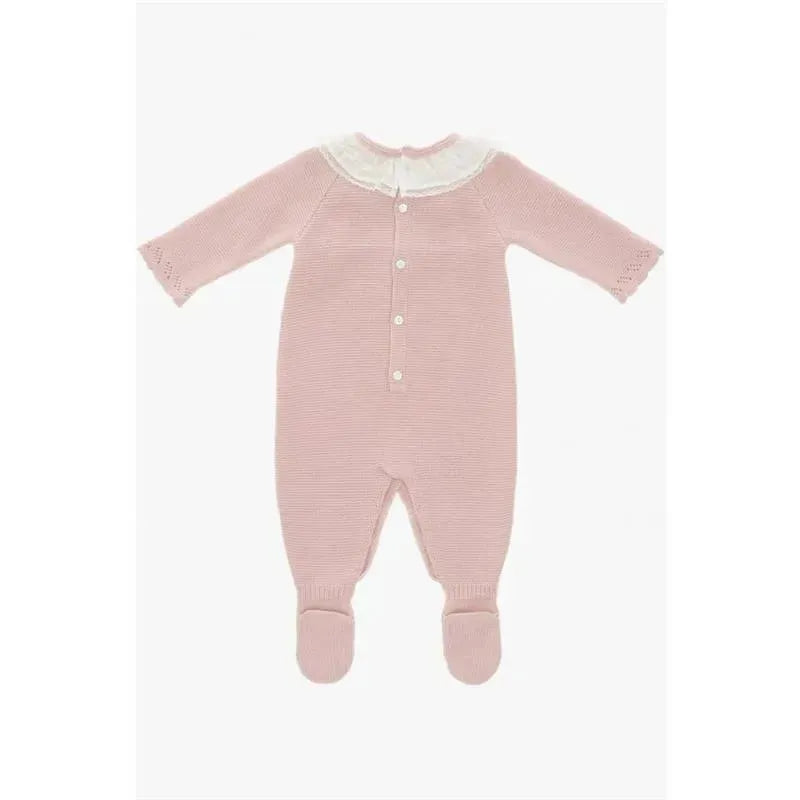 Martin Aranda - Baby Girl Long Romper Feet (All Knitwear) Bonsay, White