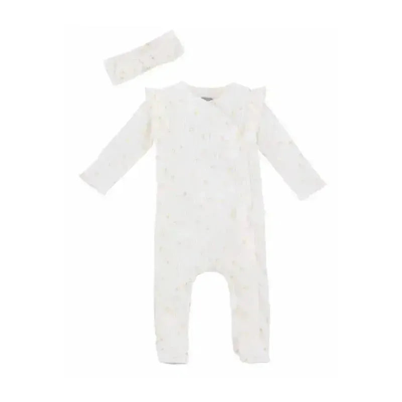 Mud Pie - Baby Girl Rib Star Sleeper And Headband