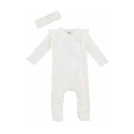Mud Pie - Baby Girl Rib Star Sleeper And Headband