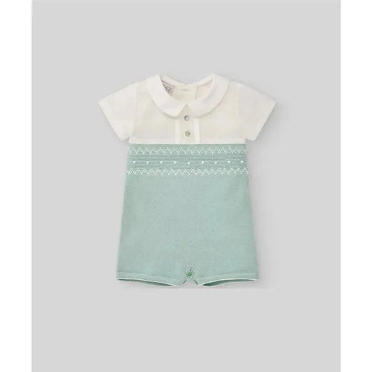 Paz Rodriguez - Baby Knit Newborn Romper, Cream/Beige