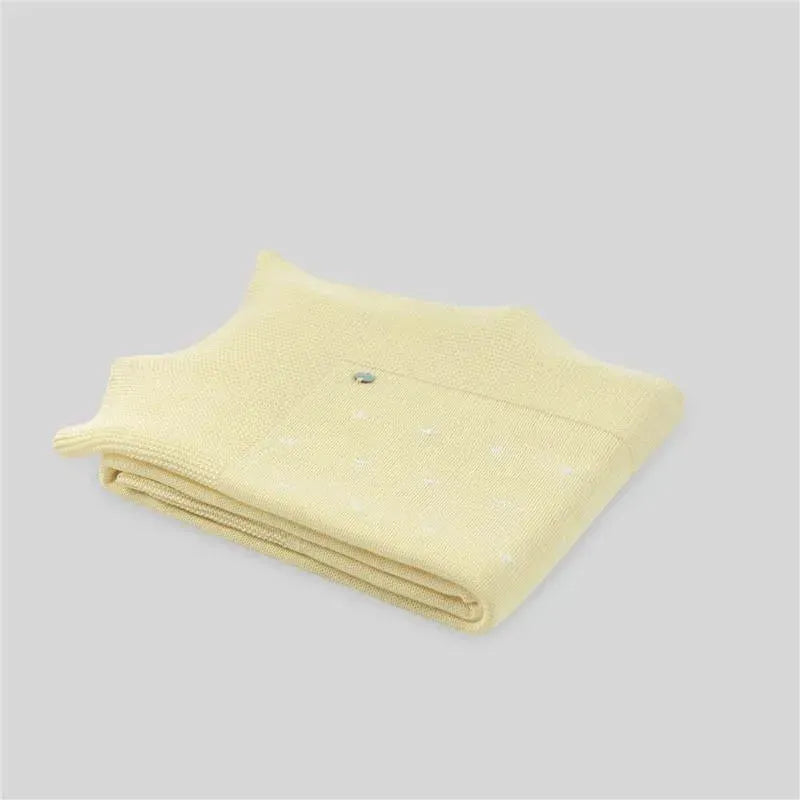 Paz Rodriguez - Baby Knit Shawl Leda, Yellow/White