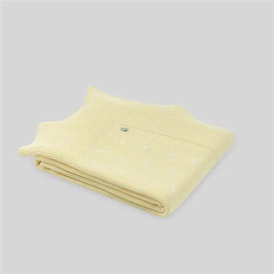 Paz Rodriguez - Baby Knit Shawl Leda, Yellow/White