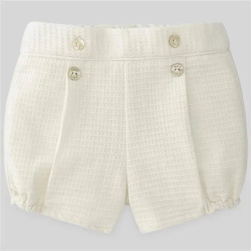 Paz Rodriguez - Baby Unisex Woven Short Neboa, Cream