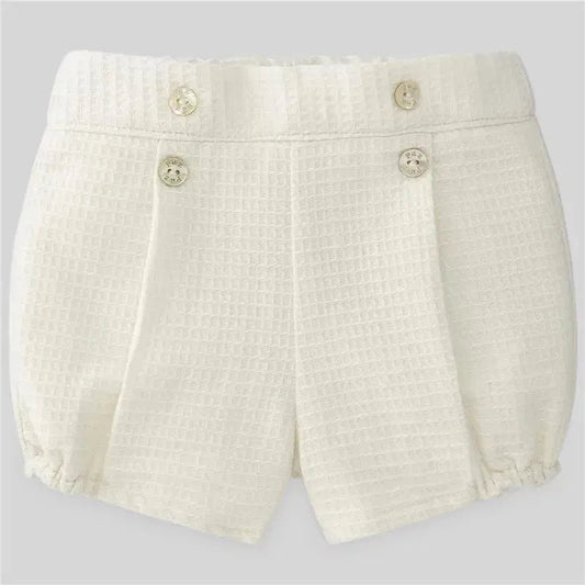 Paz Rodriguez - Baby Unisex Woven Short Neboa, Cream