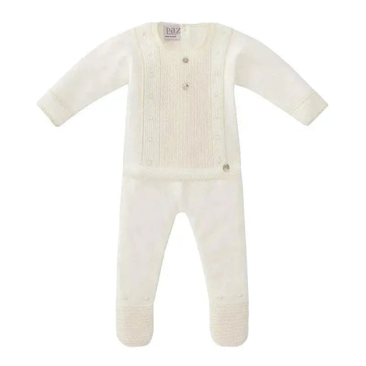 Paz Rodriguez - Take Me Home Knit Sweater & Leggins Set Luz V23, Cream