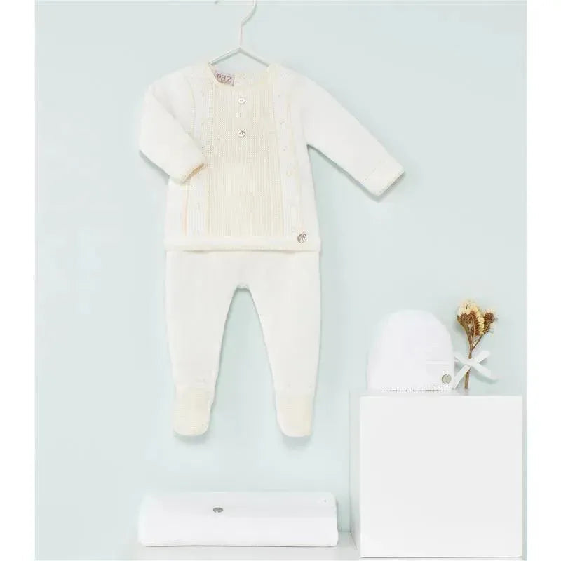 Paz Rodriguez - Take Me Home Knit Sweater & Leggins Set Luz V23, Cream