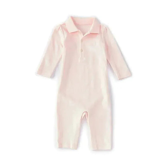 Polo Ralph Lauren Baby - Gril Cotton Polo Coverall, Delicate Pink