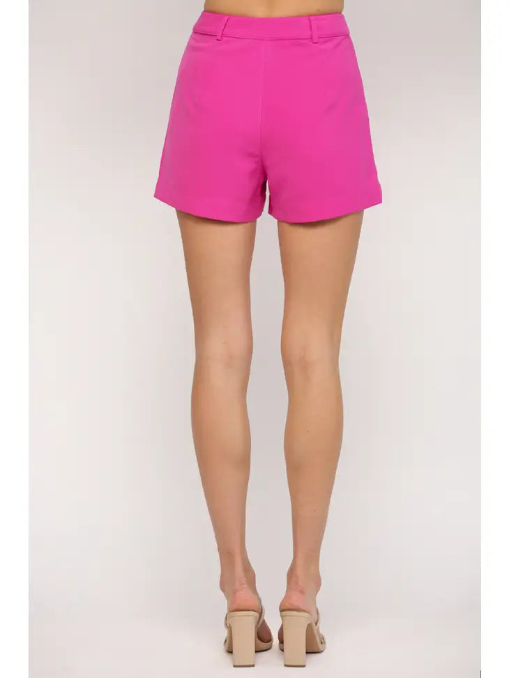 Fuschia taylored shorts