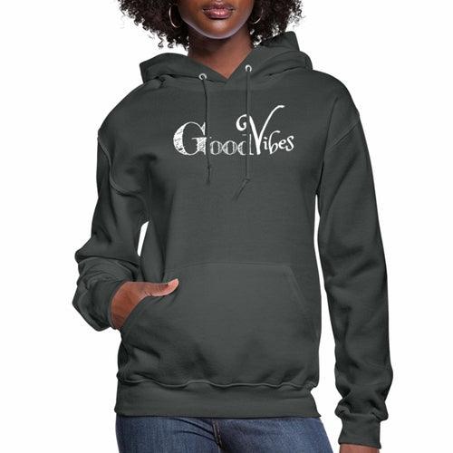 Womens Hoodie - Pullover Sweatshirt - Graphic/good Vibes - zoter Shop