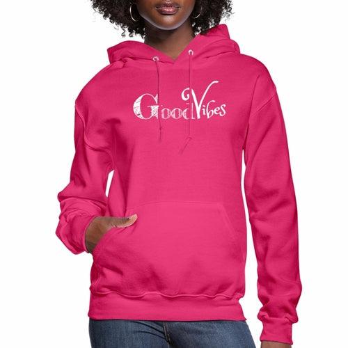 Womens Hoodie - Pullover Sweatshirt - Graphic/good Vibes - zoter Shop