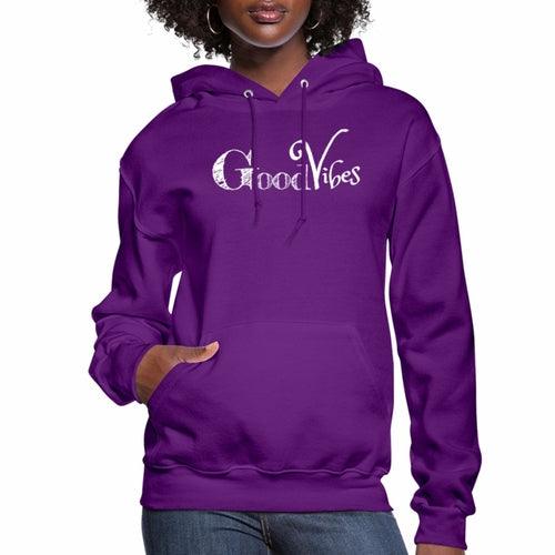 Womens Hoodie - Pullover Sweatshirt - Graphic/good Vibes - zoter Shop