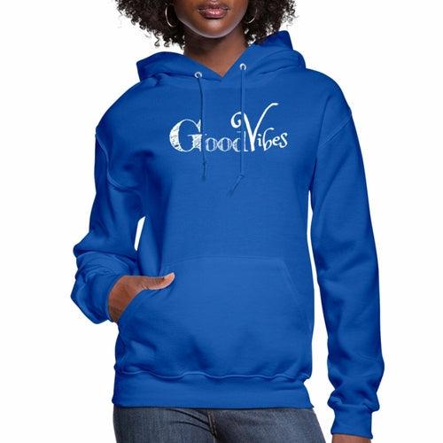 Womens Hoodie - Pullover Sweatshirt - Graphic/good Vibes - zoter Shop
