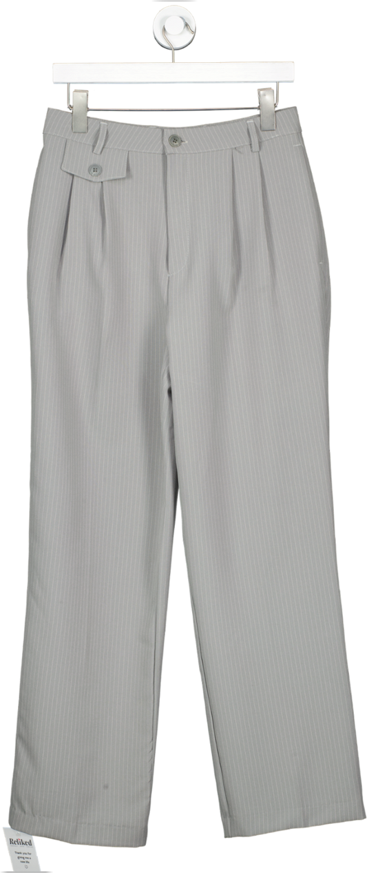 De Rococo Grey Tailored Pin Stripe Trousers UK M