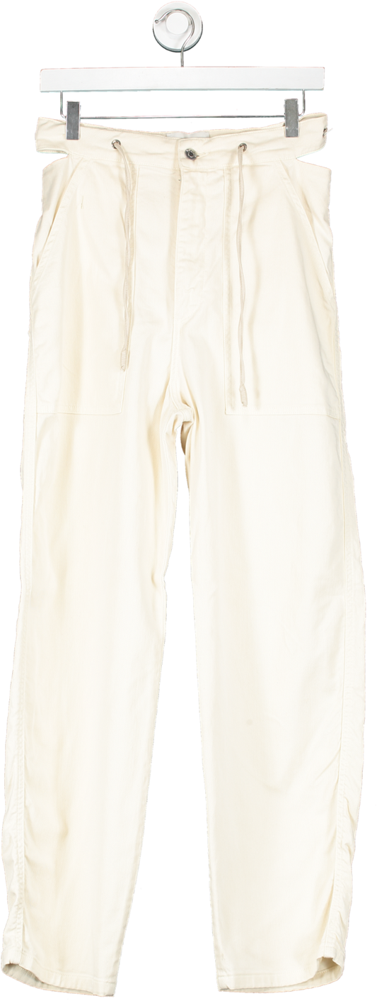 Nanushka Cream Cut Out Jeans UK M