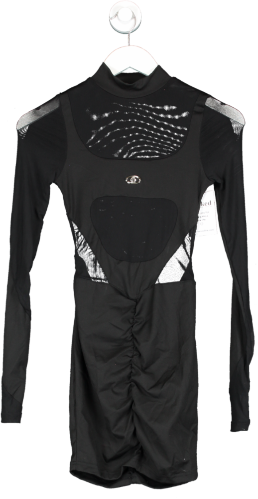 luxe to kill Black Mesh Cut Out Dress UK 6