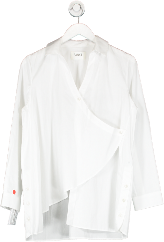 Sankt White Cross Over Shirt UK S