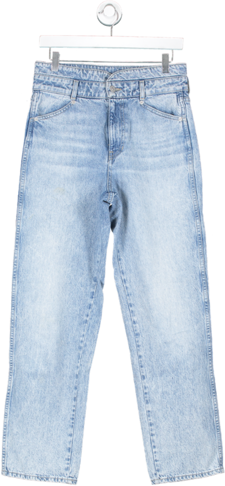 Veronica Beard Blue Blake Classic Straight High Rise Jeans UK S