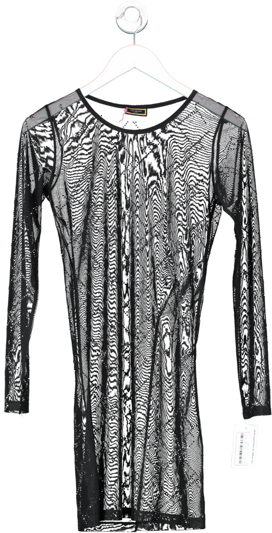 Kurt Geiger Black Quilting Mesh Dress UK 6