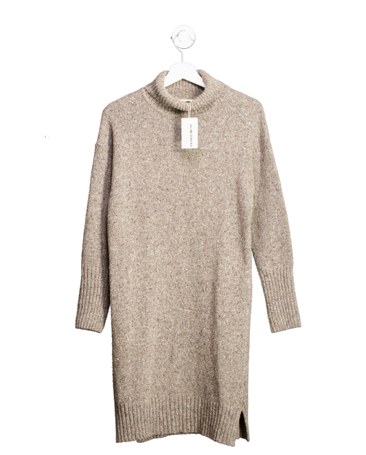 Beaufort & Blake Beige Tatworth Fawn Knitted Dress UK XS