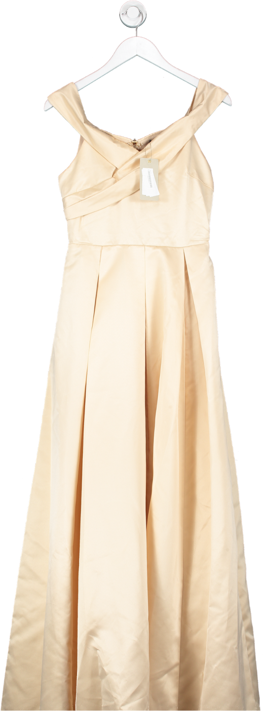 Coast Nude Bandeau Full Skirt Maxi Dress UK S