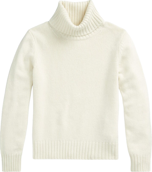 Polo Ralph Lauren Cream Wool/cashmere Blend Roll Neck Jumper UK XXS