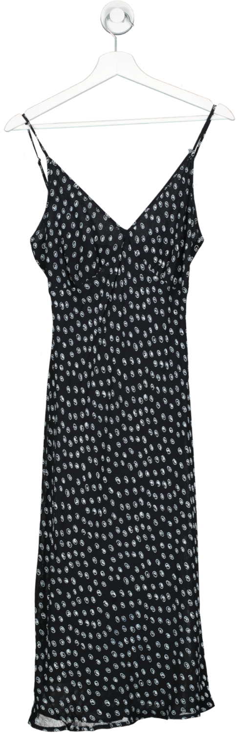 Jasper Conran London Black Printed Shift Dress UK S