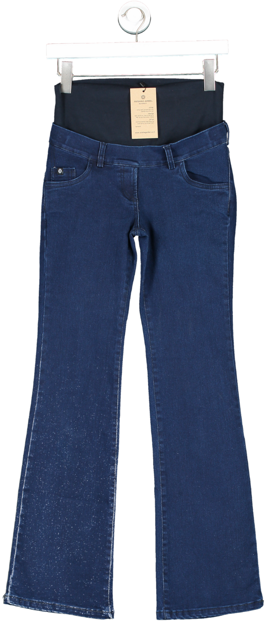 Avishag Arbel Blue High Rise Boot Cut Maternity Jeans UK XS