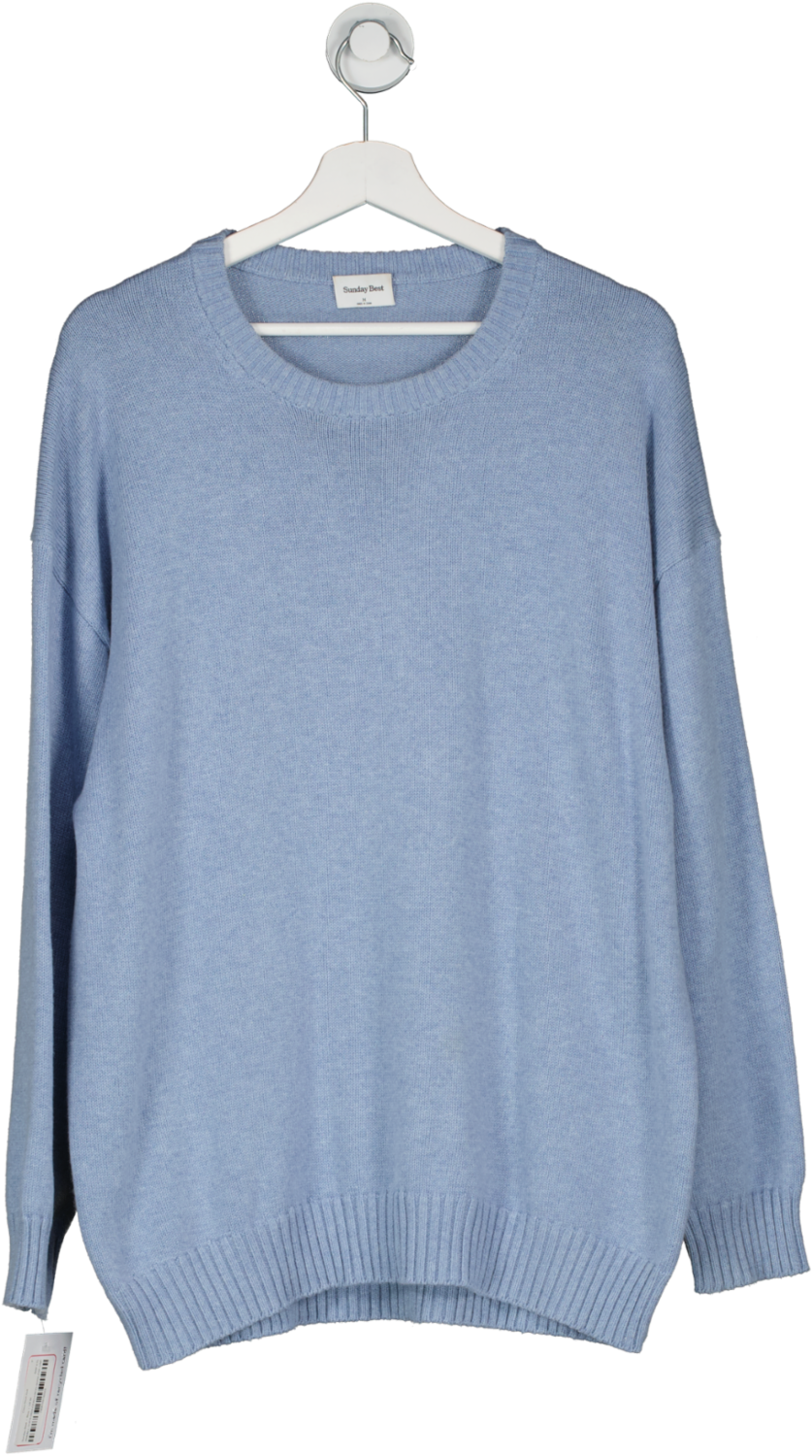 Sunday Best Blue Crew Neck Knit UK M