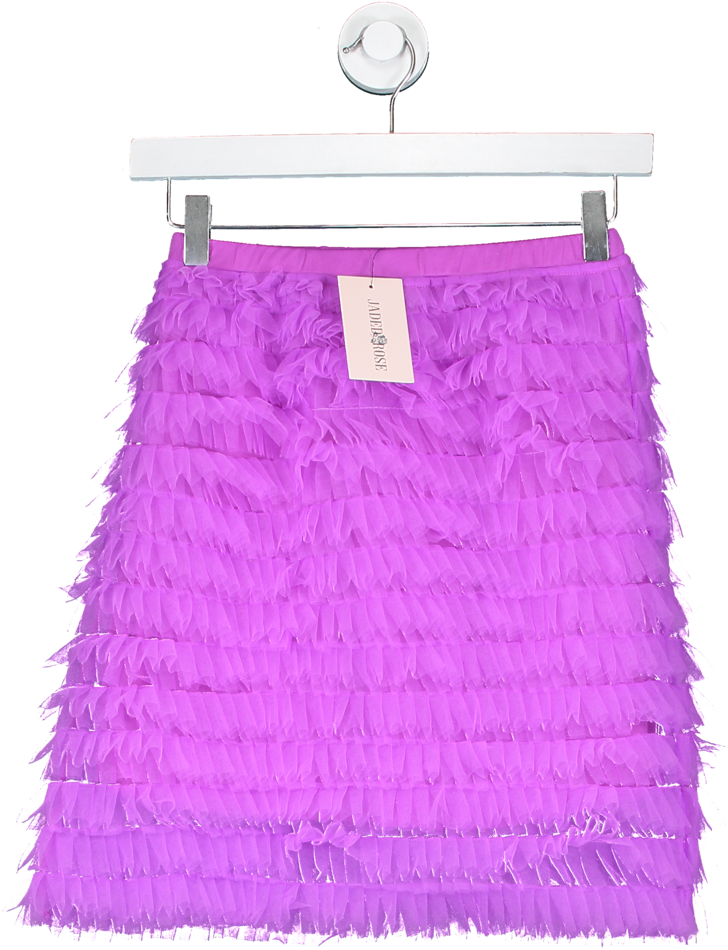 Jaded Rose Purple Ruffle Mesh Mini Skirt UK 6