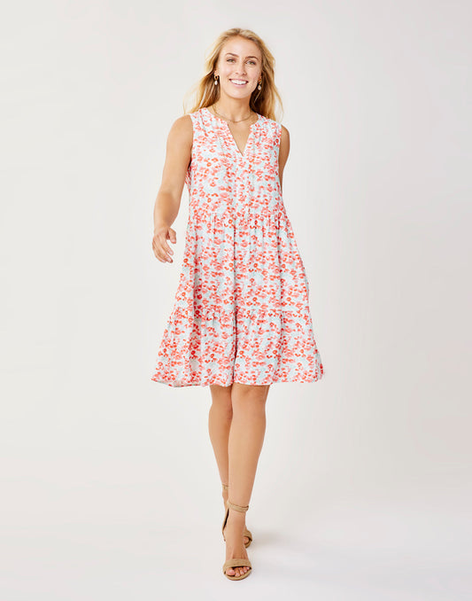 Nellie Dress: Grapefruit Bloom